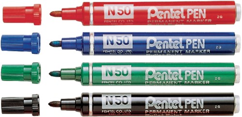 Viltstift Pentel N50 rond 1.5-3mm blauw-3