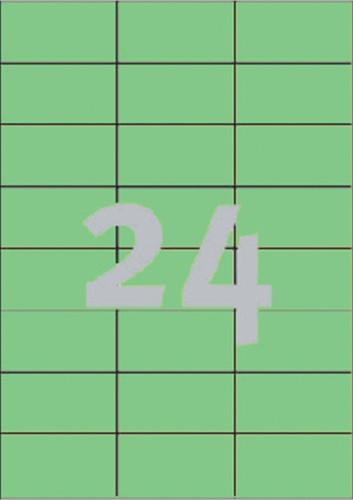 Etiket Avery 3450 70x37mm groen 2400 stuks-2