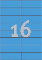 Etiket Avery Zweckform 3453 105x37mm blauw 1600stuks-3