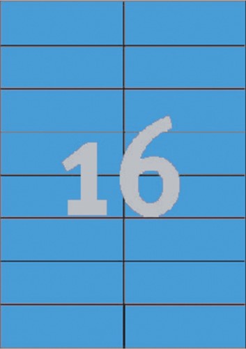 Etiket Avery Zweckform 3453 105x37mm blauw 1600stuks-3