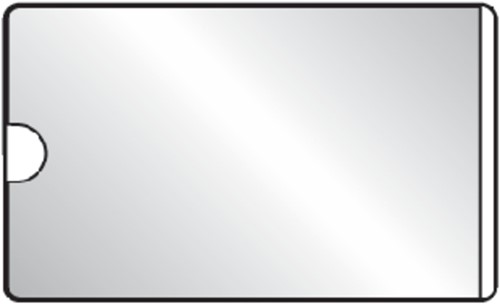 Visitekaarttas Djois 95x60mm zelfklevend korte zijde open transparant 10 stuks-2