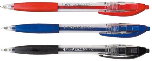 Balpen Bic Atlantis classic grip clic medium zwart-2