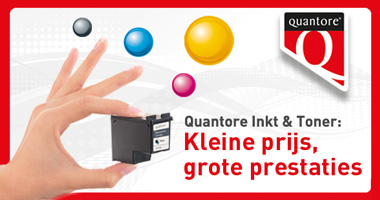 Quantore, het huismerk van bergo.nl, Kleine prijs, grote prestaties. Ook voor inkt en toners, het voordeligste alternatief voor printersupplies, voordeliger printer, vlijmscherp geprijsd, vriendelijk voor het milieu, bespaar op printkosten, voordelige inkcardriges en toners. Quantore staat voor uitstekende kwaliteit. Lege cardridges zijn en worden zoveel mogelijk hergebruikt om het milieu te besparen. 