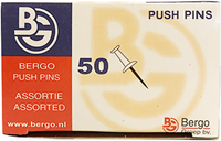 Push pins Bergo assorti, ds á 50