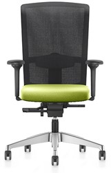 Bureaustoel Se7en Premium LX282 groen met nebespanning in zwart