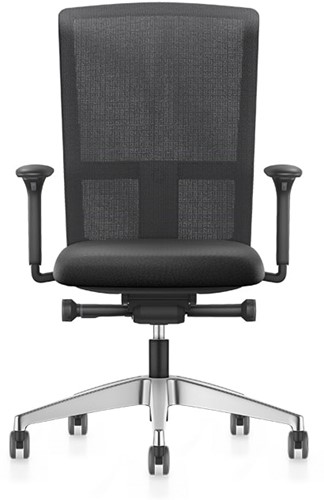 Bureaustoel Se7en Pro LX212 - Zwart (Lucia 5800) - Netbespanning zwart - Zitdiepteverstelling