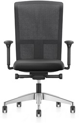 Bureaustoel Se7en Pro LX212 - Zwart (Lucia 5800) - Netbespanning zwart - Zitdiepteverstelling en verstelbare lendensteun