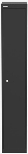 Garderobekast Bisley Basic 1 deur zwart, diepte 45,7 cm