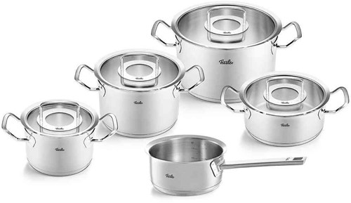 Fissler Original-Profi Collection 2022 Pannenset met steelpan en glasdeksels, 5-delig