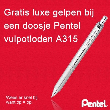 Vulpotlood Pentel A315 HB 0.5mm grijs-2