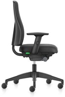 Bureaustoel Se7en Comfort LX111 - Zwart (Lucia 5800) - Zitdiepteverstelling - 2D-armleggers in hoogte en breedte verstelbaar-2